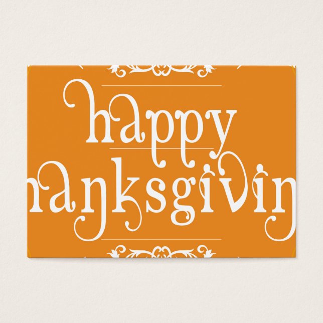 elegant happy thanksgiving visitkort (Framsidan)