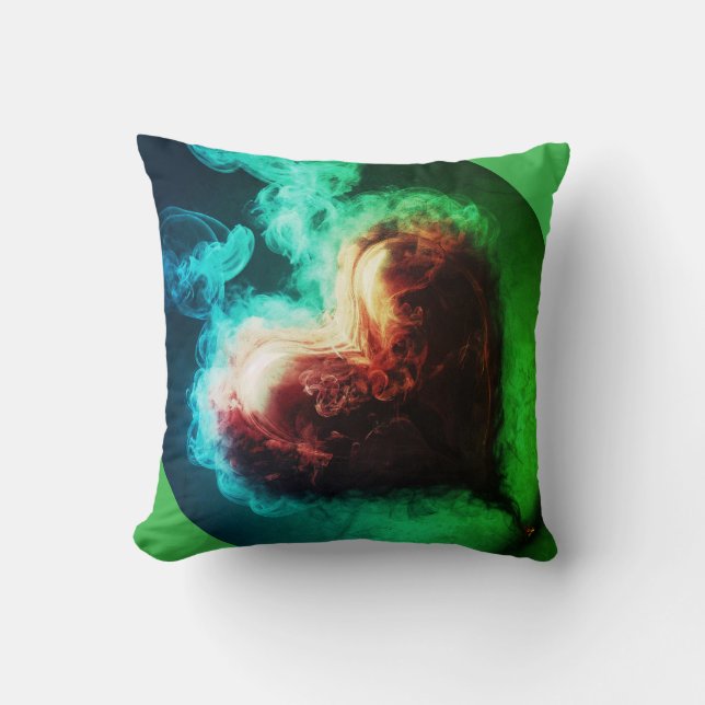 Elegant Harmony: Svarta och röda kranschinnesbröd Kudde (Framsida)