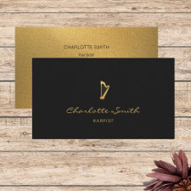 Elegant Harp Guld & Black Professionell Musician