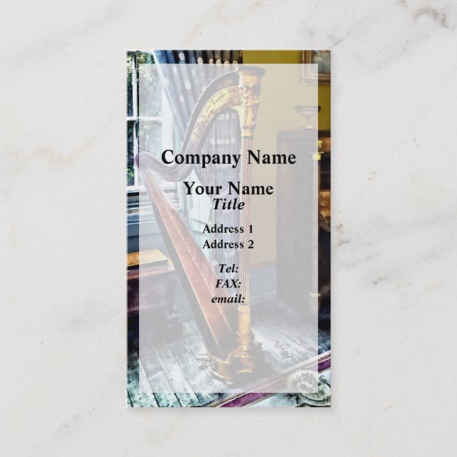 Elegant Harpa Visitkort (Framsida)