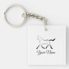 Elegant häst i svart färg