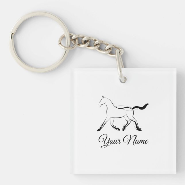 Elegant häst i svart färg (Framsidan)