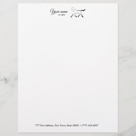 Elegant häst i svart färg brevhuvud