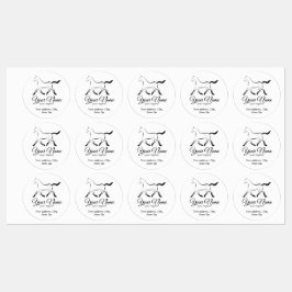 Elegant häst i svart färg klistermärke