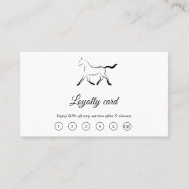 Elegant häst i svart färg lojalitetskort