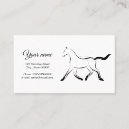 Elegant häst i svart färg visitkort