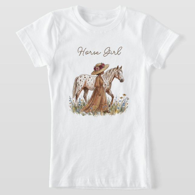 Elegant hästälskare  t shirt (Laydown)