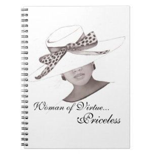 Elegant hattjournal anteckningsbok med spiral