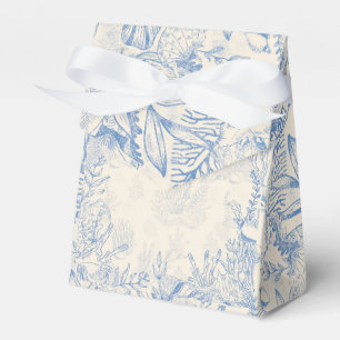 Elegant havsfärgad toile presentaskar