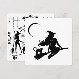 Elegant Häxa Halloween-fest Inbjudan