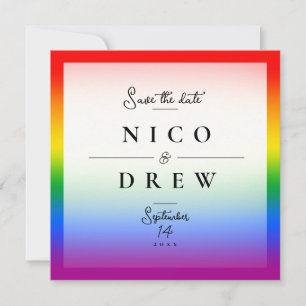 Elegant HBTQ+-bröllop Spara Datumet