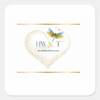 Elegant Healwell och Thrive Fyrkantigt Klistermärke