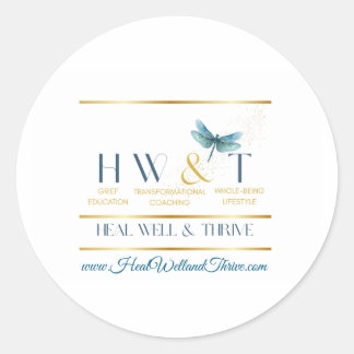 Elegant Healwell och Thrive Runt Klistermärke