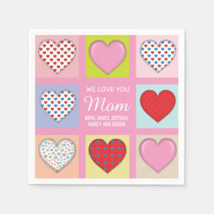 Elegant Hearful Mor's Day Design Pappersservett