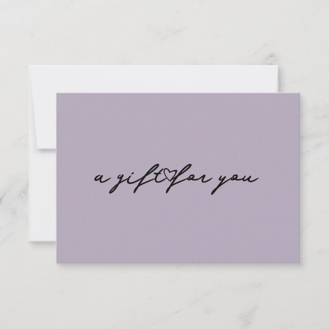 Elegant Heart Beauty Presentkort Muted Certificate Inbjudningar (Framsida)