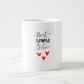 Elegant Heart & Butterfly Design för Mor-dagen Jumbo Mugg