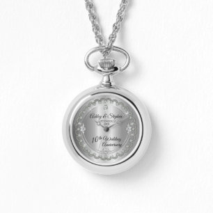 Elegant Heart Diamonds tioårsdag Bröllop Armbandsur