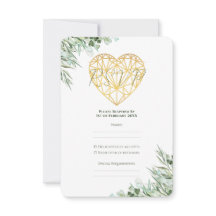Elegant Heart Eucalyptus Foliage Forme Bröllop