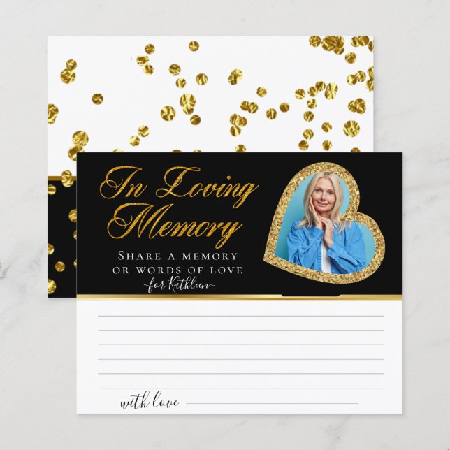 Elegant Heart Photo  ett minneskort (Fram/baksida)