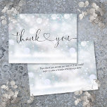 Elegant Heart-skript för Winter Snöflingor Tack Kort<br><div class="desc">Med en elegant svart och vit tack är kärlek hjärtskript på vinterbakgrunden i snöflingor. Du kan anpassa ditt eget tack till meddelandet på motsatt sida eller om du föredrar att lägga till ditt eget handskrivna meddelande ta bort texten. Ett perfekt sätt att säga tack! Designad av Thisisnotme©</div>