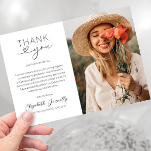 Elegant Heart Studenten Photo Tackto You Card Tack Kort