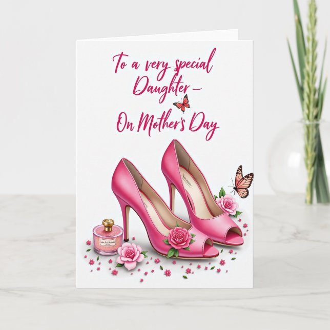 Elegant Heels Mothers Day Card Kort (Framsida)