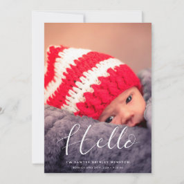 Elegant Hej nyfödd bebis-foto Meddelande
