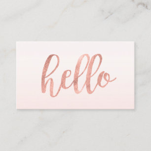 Elegant Hej Ro Guld Typografi Professionell Visitkort
