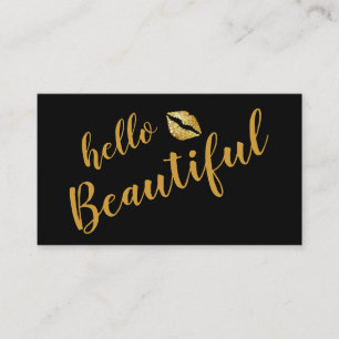 Elegant Hej Vacker Makeup Artist Visitkort
