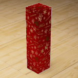 elegant helgdag färgad presentstjärnor för god jul presentask för vinflaska<br><div class="desc">elegant helgdag presentkort färgad stjärnor träd träd guldskript i god jul</div>