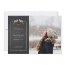 Elegant Helgdag Faux Ro Guld-kardinalkort