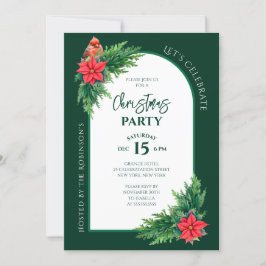 Elegant Helgdag Greenery jul Party Inbjudningar