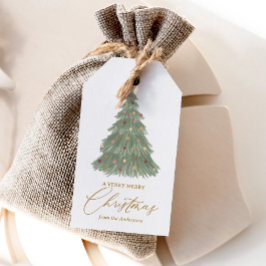 Elegant Helgdag Julgran Presentetikett