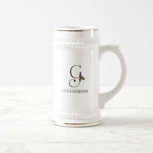 Elegant Helgdag Monogram Initial G-Personlig Sejdel