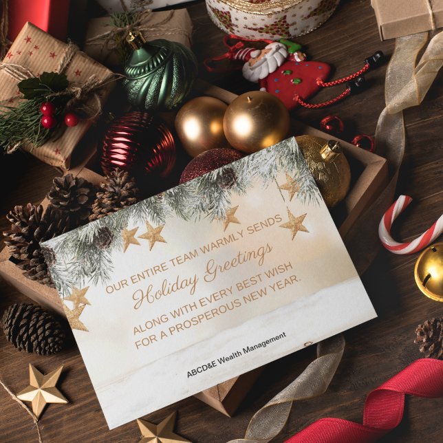 Elegant Helgdag Önskemål med Gräs och stjärndekort Helgkort (Skapare uppladdad)