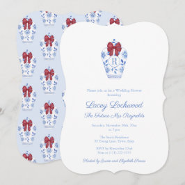 Elegant Helgdagar Red Nåt Blue Möhippa Inbjudningar