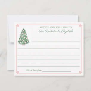 Elegant Helgdagar Rosa Grönt Adress for Bride Card Inbjudningar