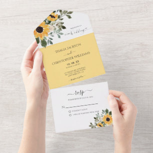 Elegant helianthus Solros Gul Bröllop