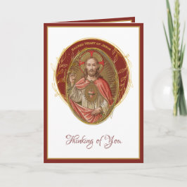 Elegant Helig Heart Jesus Vänskap Kort