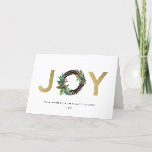 ELEGANT HELT BERRY GULD RED JOY WREATH CHRISTMAS KORT
