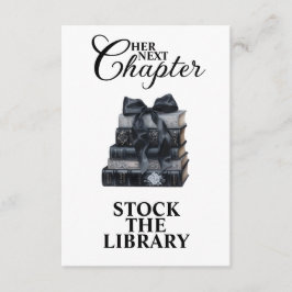 Elegant Her Next Chapter Bookish Bridal Shower  Tilläggskort