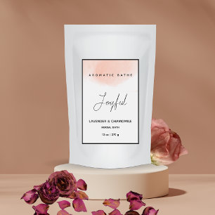 Elegant Herbal Bath-etikett Mat Etikett