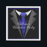 Elegant Herr Blå Slips Pappersservett<br><div class="desc">*Anpassa genom att lägga till din text.</div>