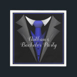 Elegant Herr Blå Slips Pappersservett<br><div class="desc">*Anpassa genom att lägga till din text.</div>