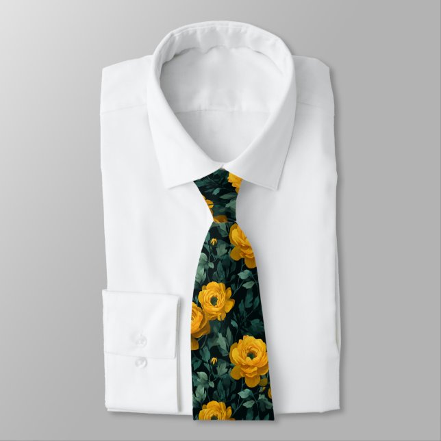 Elegant Herrmode Ranunculus Blommig Slips (Bunden)