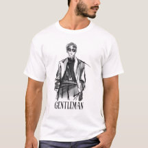 Elegant Herrmode Skiss T-shirt