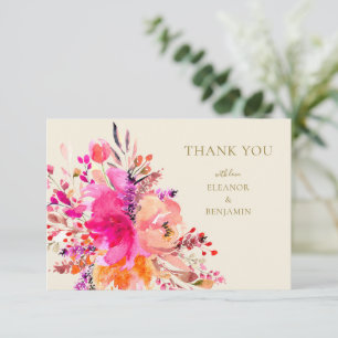 Elegant het rosa blomsterdekoration med anpassade  tack kort
