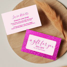 Elegant het rosa glitter chic rabattkort