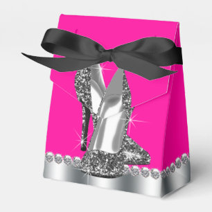 Elegant het rosa glitter högklackad sko presentaskar