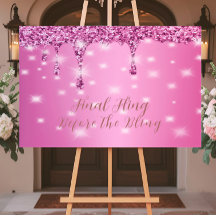 Elegant het rosa glitterdropp möhippa